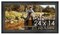 24x14 Wide Barnwood Picture Frame with UV-Resistant Acrylic & Acid Free Backing, Available in 6 Paint Finishes - Grey, Brown, White, and Black